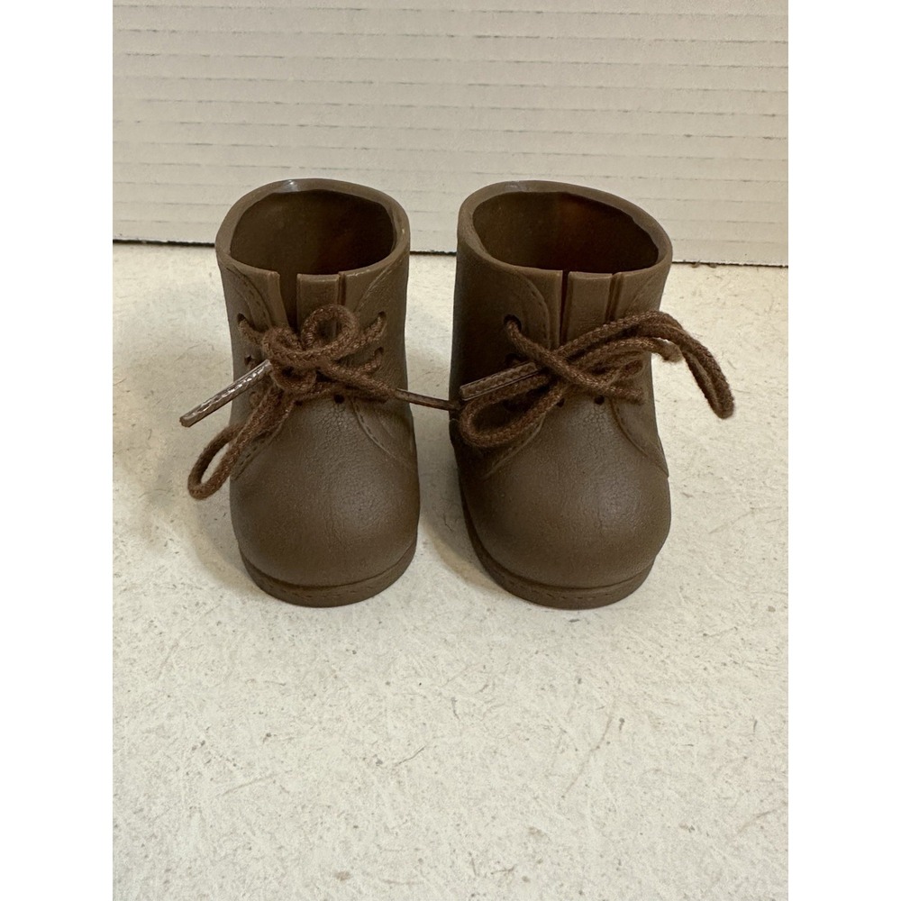American Girl Doll 1998 Release Shoe Program (R.S.P) Brown Plastic Boots .. Read